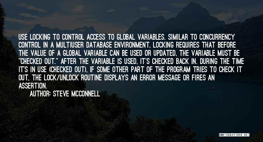 Database Quotes By Steve McConnell