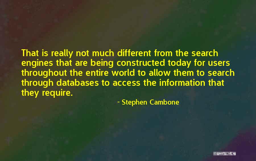 Databases Quotes By Stephen Cambone Databases Quotes By Stephen Cambone