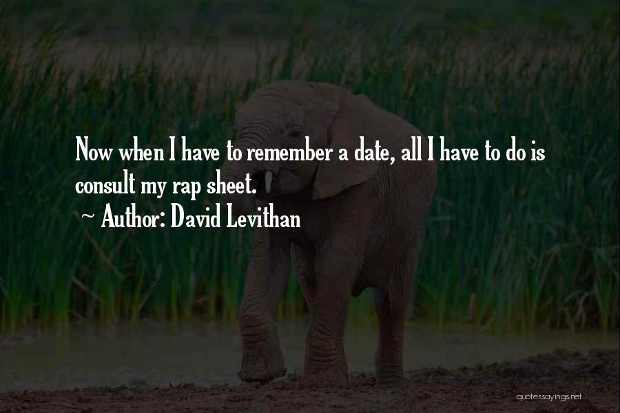 Date Sheet Quotes By David Levithan