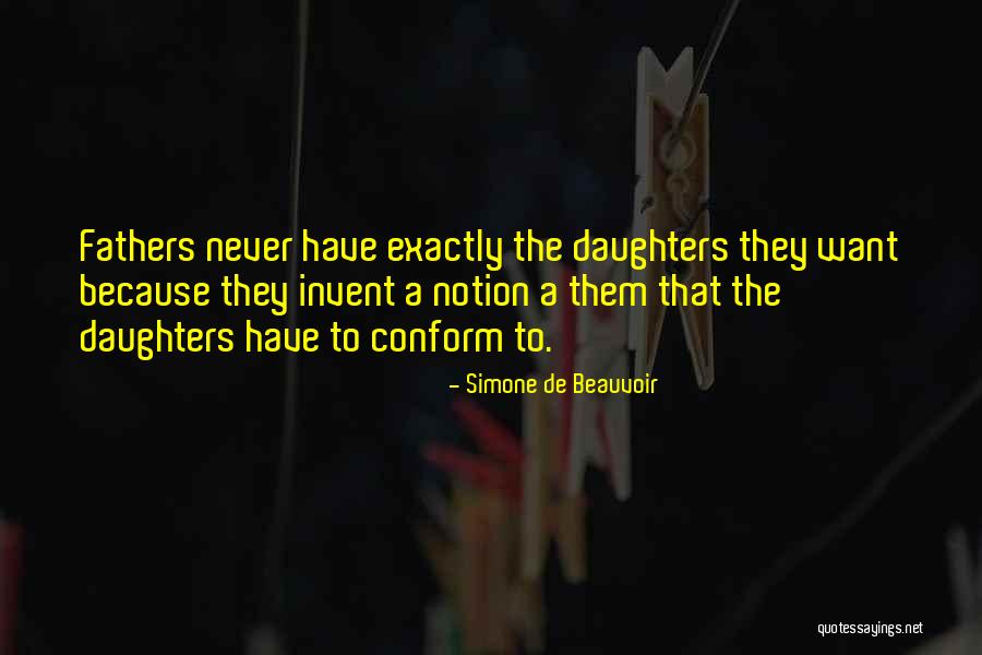 Daughters Fathers Quotes By Simone De Beauvoir