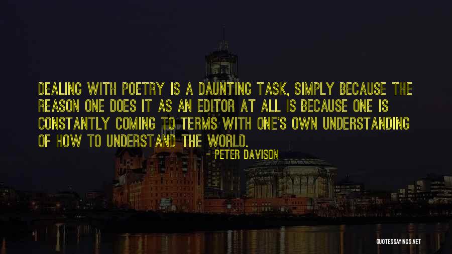 Daunting Task Quotes By Peter Davison