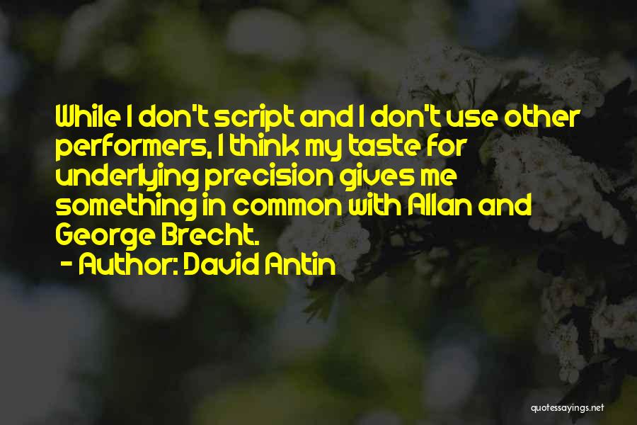 David Antin Quotes 1620961