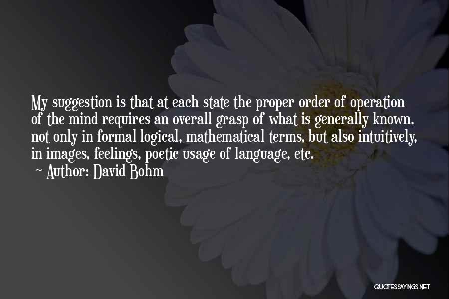 David Bohm Quotes 882683
