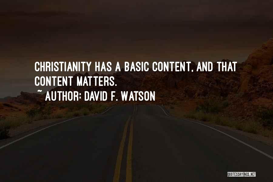 David F. Watson Quotes 854289