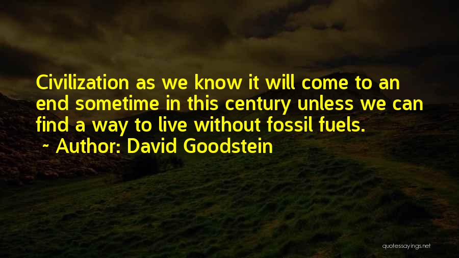 David Goodstein Quotes 618374