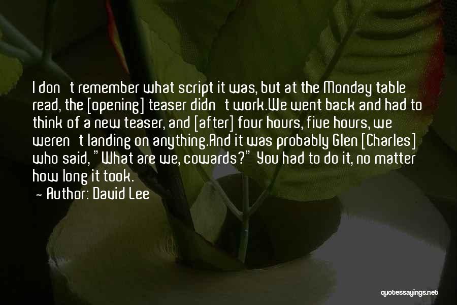 David Lee Quotes 974086