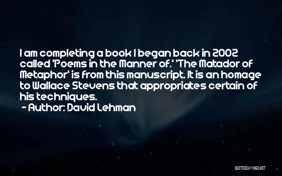 David Lehman Quotes 1814702