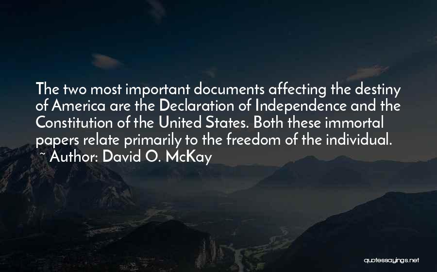 David O'doherty Quotes By David O. McKay