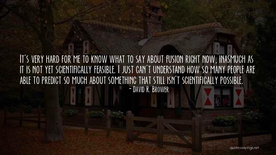 David R. Brower Quotes 1477085