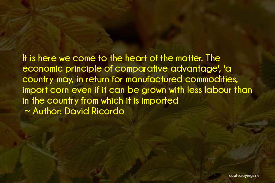 David Ricardo Comparative Advantage Quotes By David Ricardo