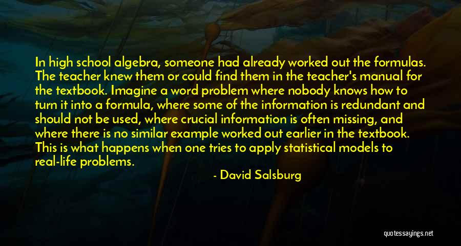 David Salsburg Quotes 489924 David Salsburg Quotes 489924