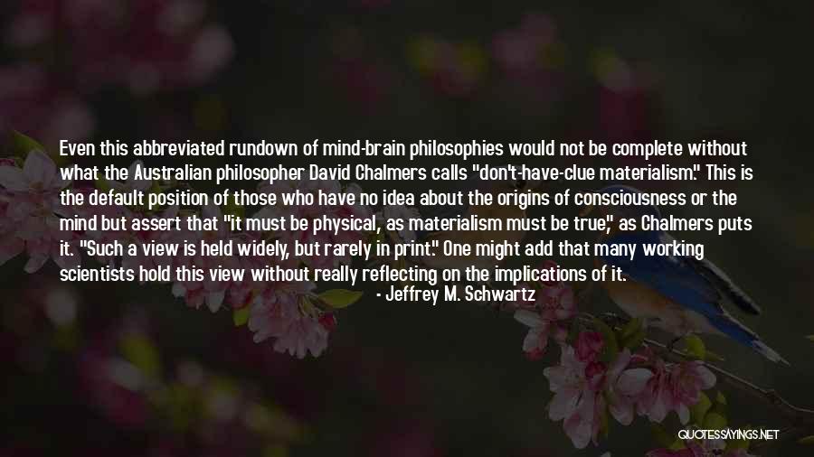 David Schwartz Quotes By Jeffrey M. Schwartz David Schwartz Quotes By Jeffrey M. Schwartz