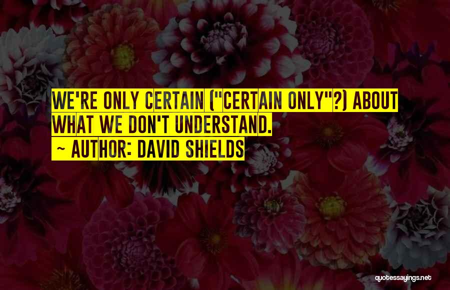 David Shields Quotes 992731