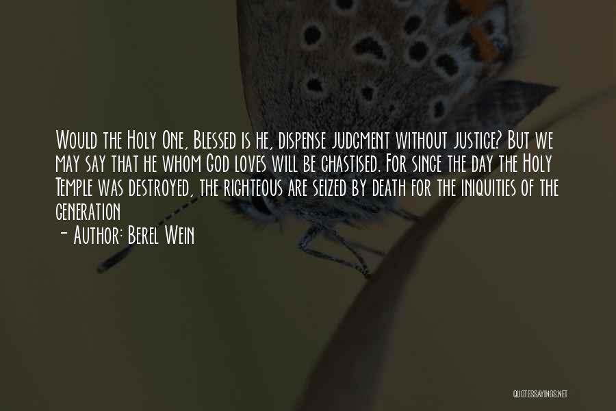 Day Of Judgment Quotes By Berel Wein