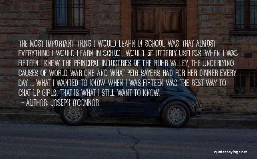 Day Of School Quotes By Joseph O'Connor