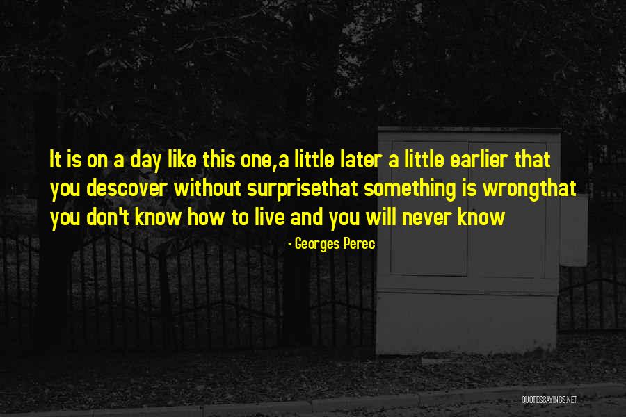 Day Without You Like Quotes By Georges Perec