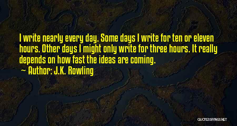 Days Going Fast Quotes By J.K. Rowling