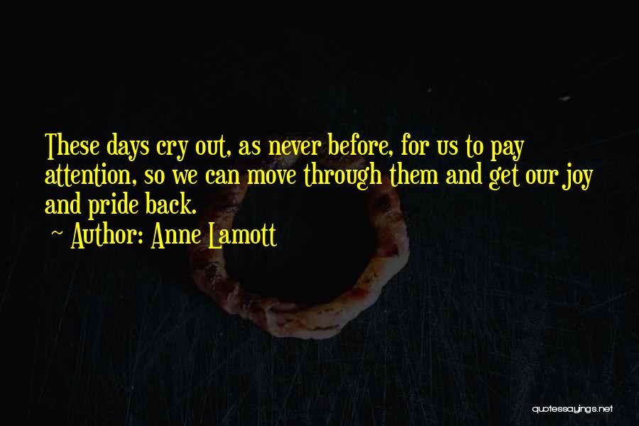 Days Never Come Back Quotes By Anne Lamott