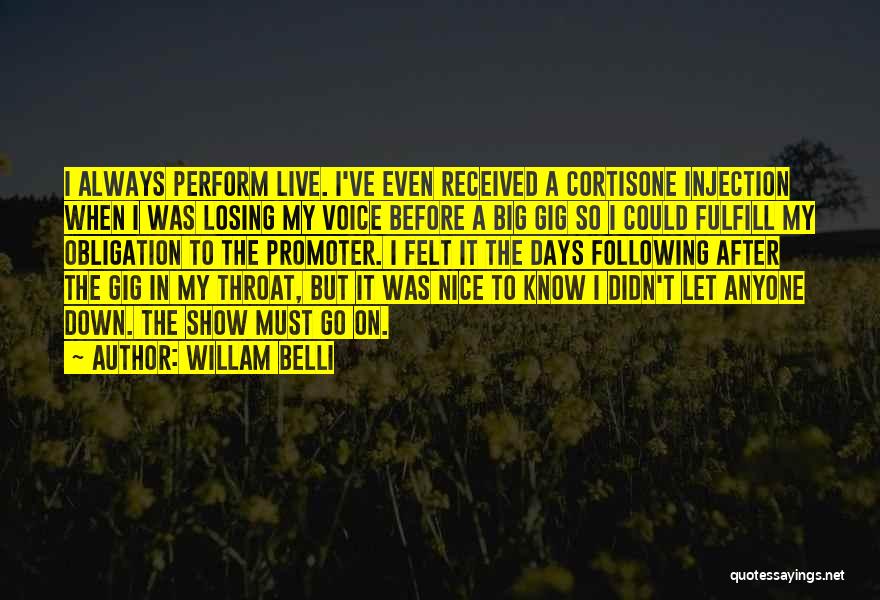 Days Of Obligation Quotes By Willam Belli