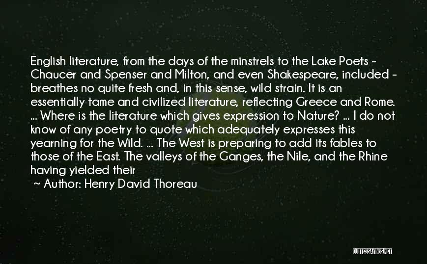 Days On The Lake Quotes By Henry David Thoreau