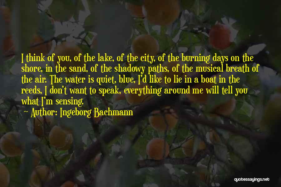 Days On The Lake Quotes By Ingeborg Bachmann