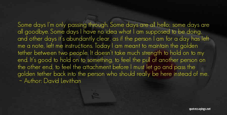 Days Passing Quotes By David Levithan