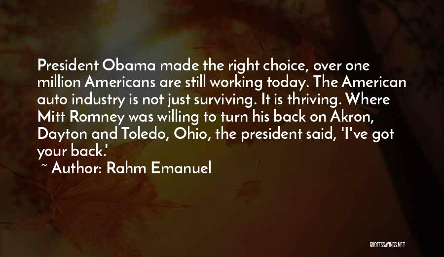 Dayton Ohio Quotes By Rahm Emanuel
