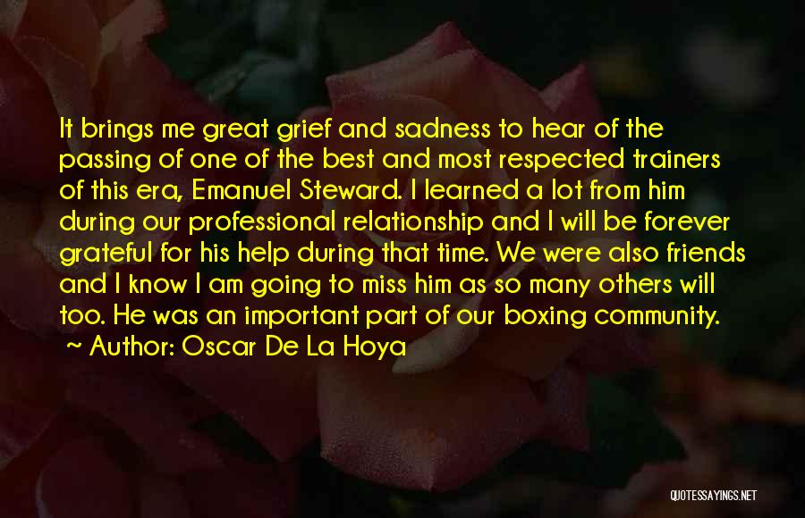 De La Hoya Quotes By Oscar De La Hoya