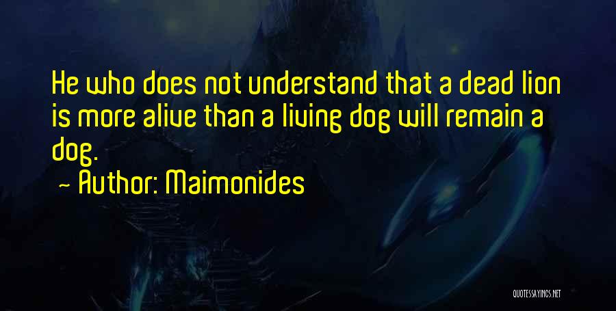 Dead Dog Quotes By Maimonides