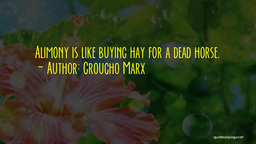 Dead Horse Quotes By Groucho Marx