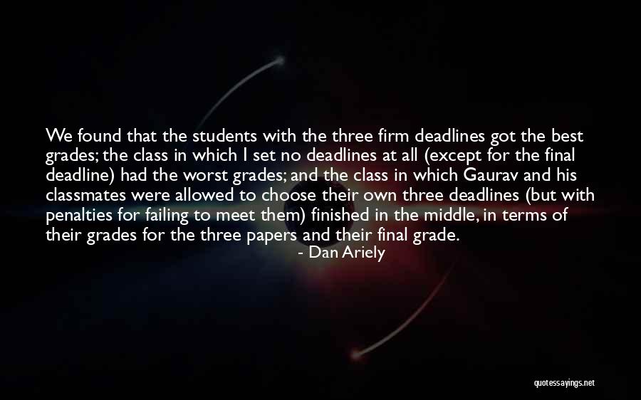 Deadline Quotes By Dan Ariely