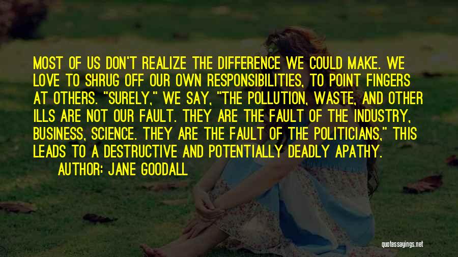 Deadly Love Quotes By Jane Goodall