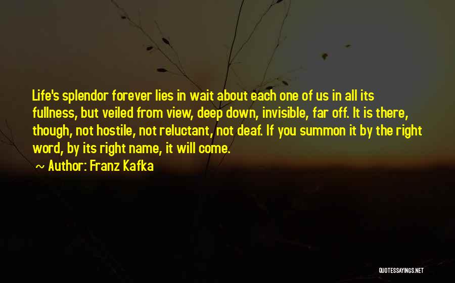 Deaf Life Quotes By Franz Kafka