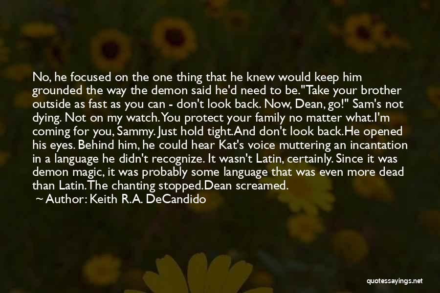 Dean To Sam Quotes By Keith R.A. DeCandido