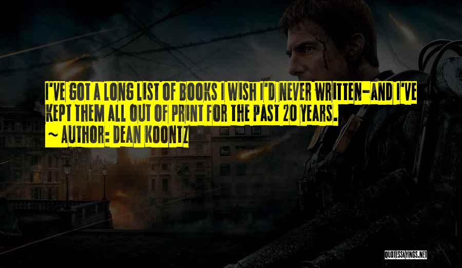 Dean's List Quotes By Dean Koontz