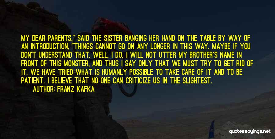 Dear Brother Quotes By Franz Kafka