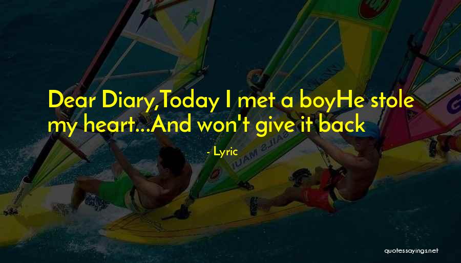 Dear Diary Quotes By Lyric