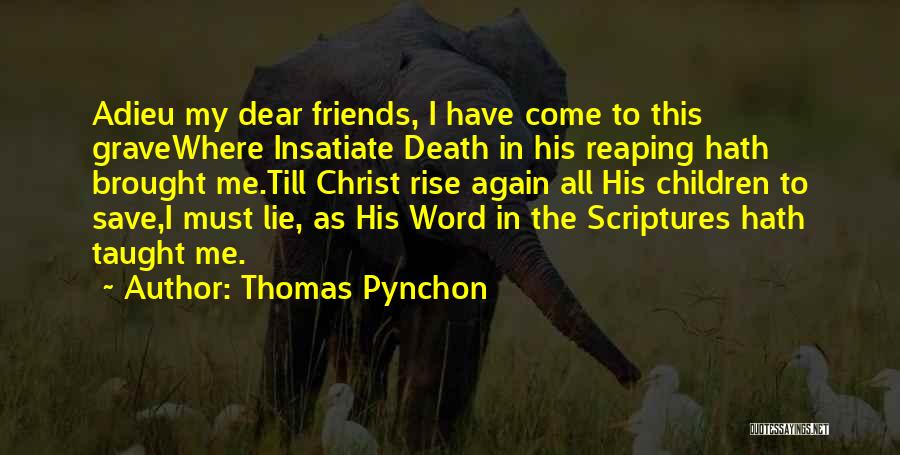 Dear Friends Quotes By Thomas Pynchon