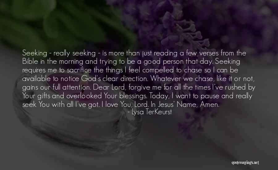 Dear Lord Quotes By Lysa TerKeurst