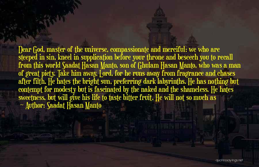 Dear Lord Quotes By Saadat Hasan Manto