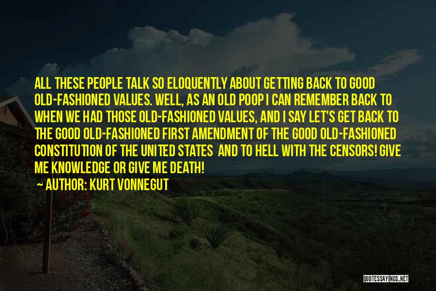 Death And Getting Over It Quotes By Kurt Vonnegut