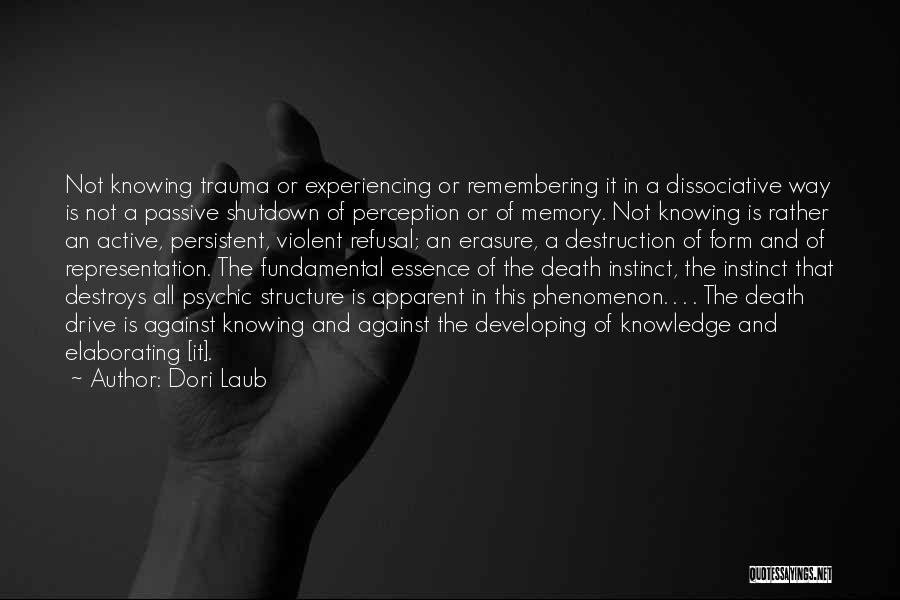 Death And Memory Quotes By Dori Laub
