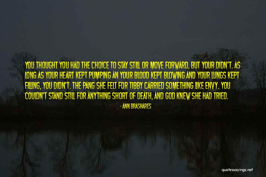Death And Moving Forward Quotes By Ann Brashares Death And Moving Forward Quotes By Ann Brashares