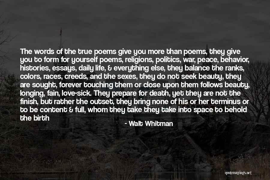 Death And Politics Quotes By Walt Whitman