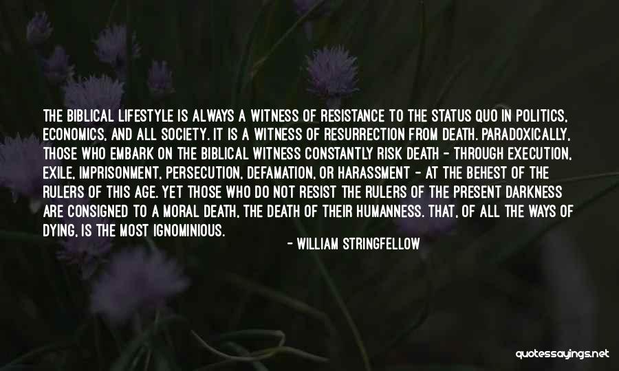 Death And Politics Quotes By William Stringfellow