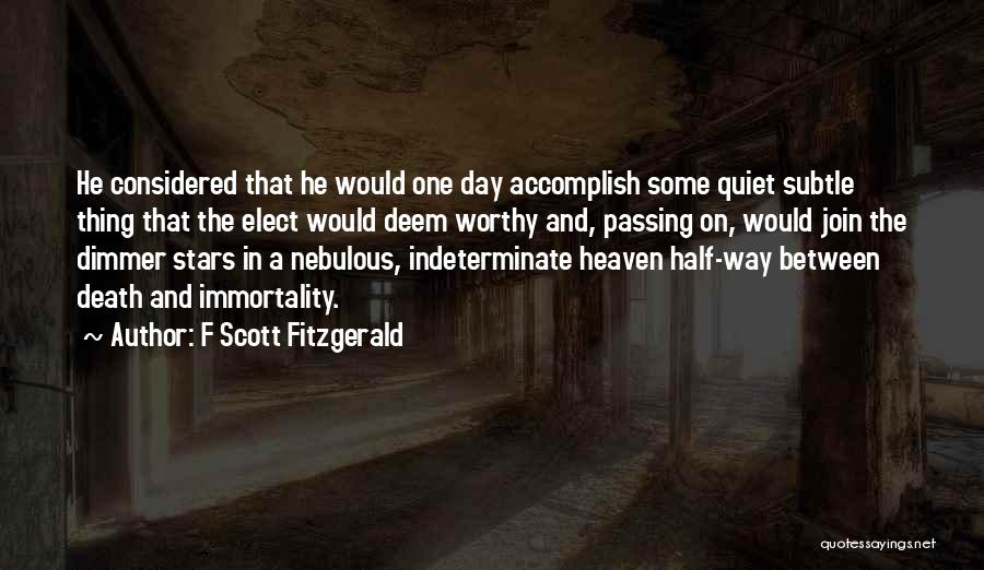 Death And The Stars Quotes By F Scott Fitzgerald