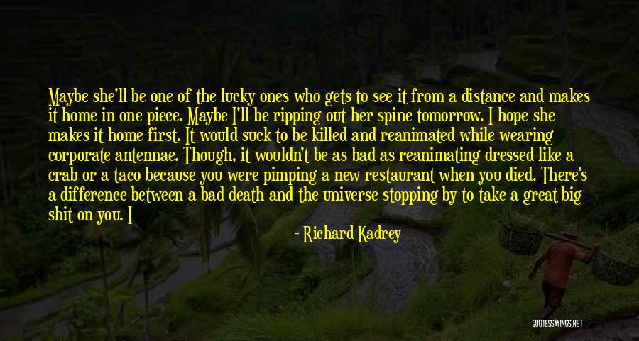 Death And Tomorrow Quotes By Richard Kadrey Death And Tomorrow Quotes By Richard Kadrey