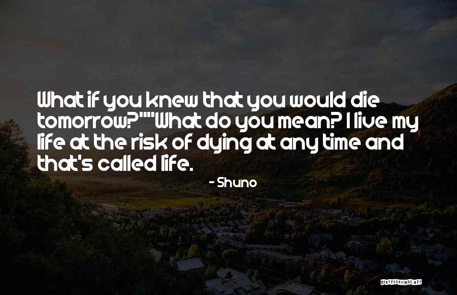 Death And Tomorrow Quotes By Shuno Death And Tomorrow Quotes By Shuno