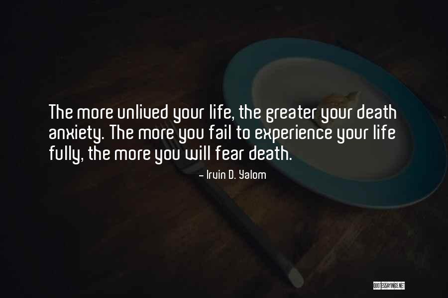 Death Anxiety Quotes By Irvin D. Yalom Death Anxiety Quotes By Irvin D. Yalom