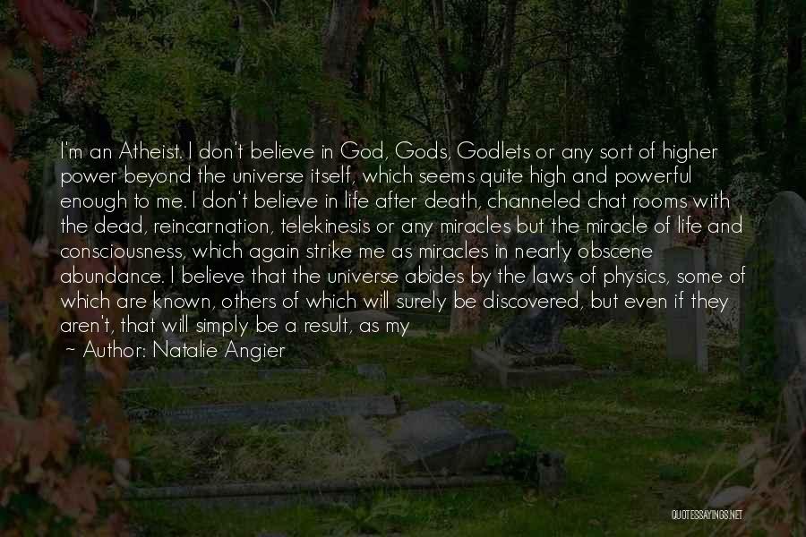 Death Atheist Quotes By Natalie Angier